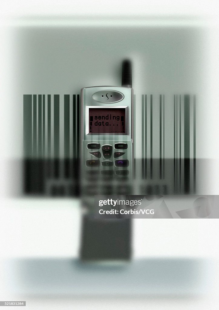 Barcoded cellular phone