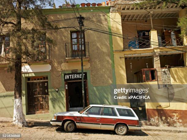 internet cafe in guanajuato - station wagon stock pictures, royalty-free photos & images