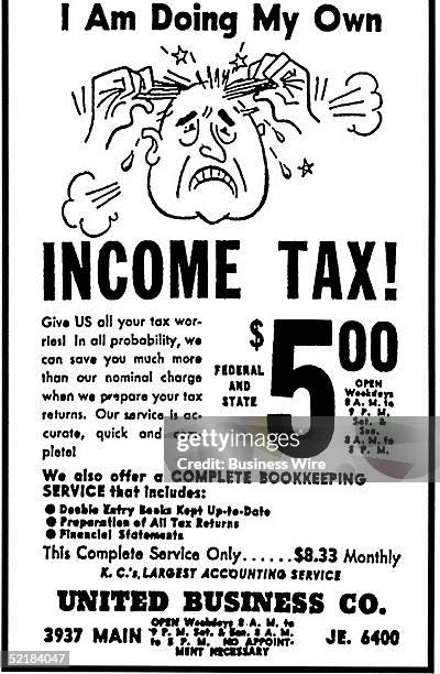 Henry and Richard Bloch first advertised their $5 tax preparation service with this advertisement in the Kansas City Star in January 1955.