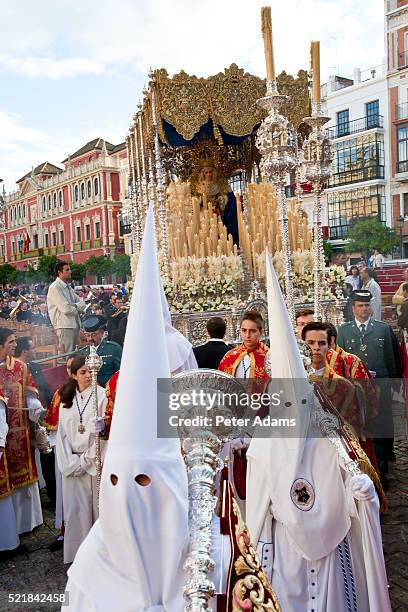 semana santa fiesta easter seville andalucia spain - semana stock pictures, royalty-free photos & images