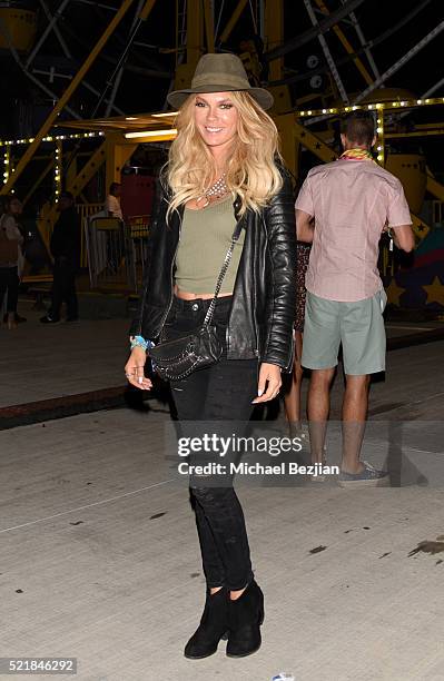 Actress Jasmine Dustin attends the Levi's Brand and RE/DONE Levi's presents NEON CARNIVAL with Tequila Don Julio on April 16, 2016 in Thermal,...