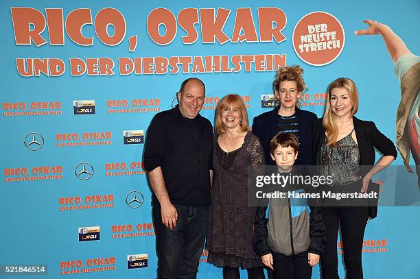 Andreas Steinhoefel, Ursela Moon, Juri Winkler, Neele Leana Vollmar and Genija Rykova during the premiere for the film 'Rico, Oskar und der...