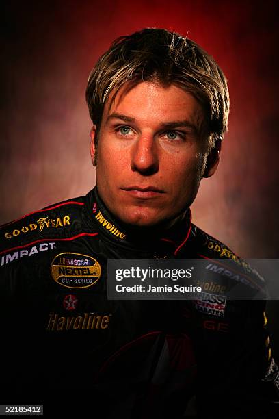 Jamie McMurray, driver of the Chip Ganassi Racing Havoline Dodge, poses during Media Day for the NASCAR Nextel Cup Daytona 500 on February 10, 2005...