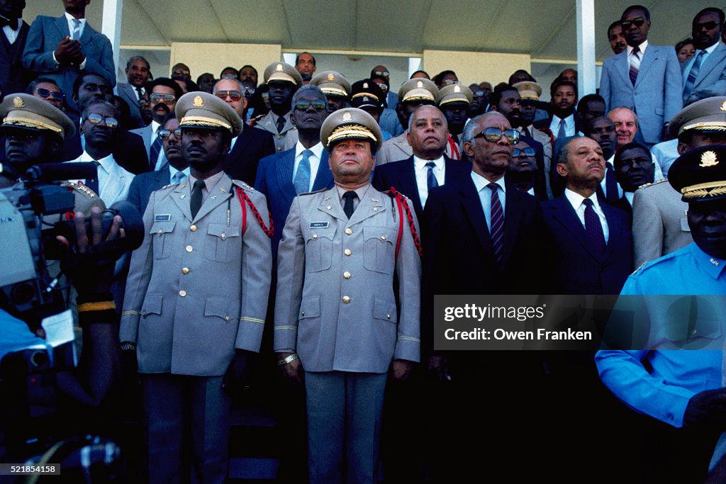 Haitian General Presenting Post-Duvalier Government