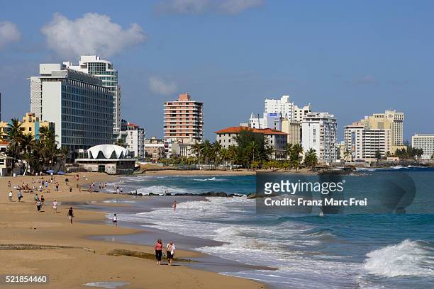 condado beach in san juan - città di san juan portorico foto e immagini stock