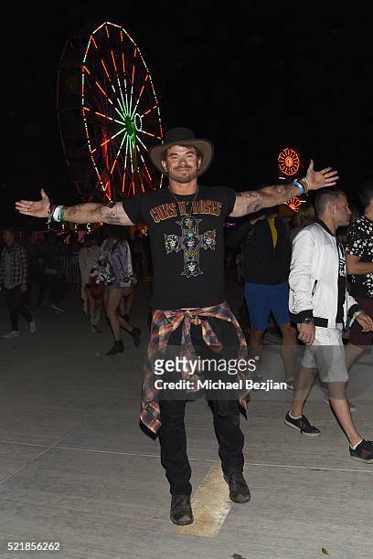 Actor Kellan Lutz attends the Levi's Brand and RE/DONE Levi's presents NEON CARNIVAL with Tequila Don Julio on April 16, 2016 in Thermal, California.
