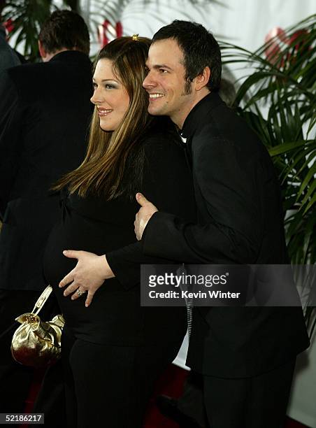 Singer Carnie Wilson and husband Rob Bonfiglio arrive at the MusiCares 2005 Person of the Year Tribute to Brian Wilson at the Palladium on February...