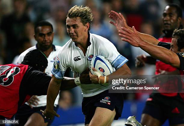 Mat Rogers of the Waratahs in action during the Super 12 trial match between the NSW Waratahs and the Crusaders at Aussie Stadium February 12, 2005...