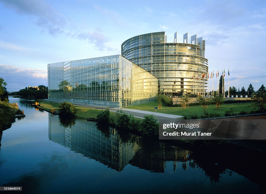 Government building of the European Union in Strassburg, France
