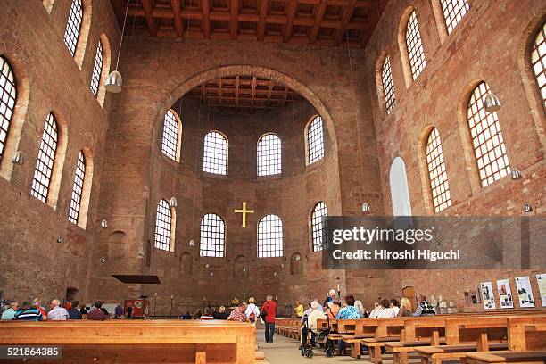 germany, trier - church inside stock-fotos und bilder