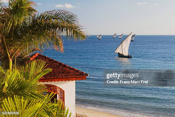 pavilion and beach at serena inn hotel in stone town - zanzibar island stock pictures, royalty-free photos & images