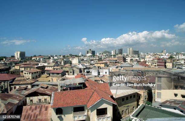 roofs of mombasa houses - mombasa stock pictures, royalty-free photos & images