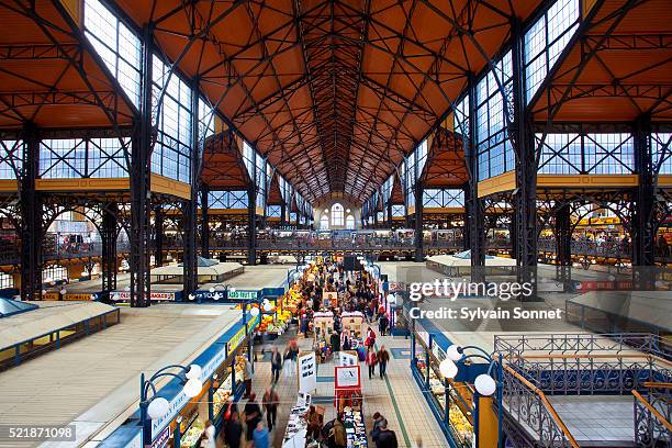 budapest, central market in budapest - fish market stock pictures, royalty-free photos & images