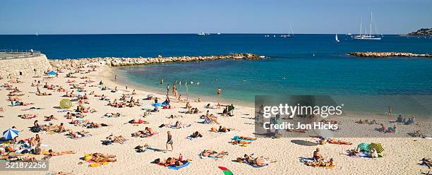 plage de la gravette in antibes - antibes stock pictures, royalty-free photos & images