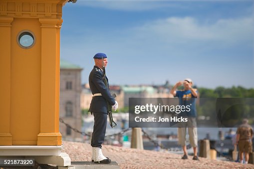 Sentry at Royal Palace in Stockholm Sentry at Royal Palace in Stockholm