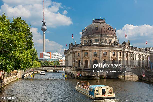 bode museum, museum island (museumsinsel), berlin, germany - berlin spree stock pictures, royalty-free photos & images