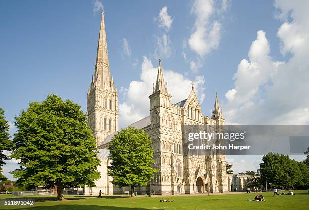 salisbury cathedral, wiltshire, england - salisbury stock pictures, royalty-free photos & images