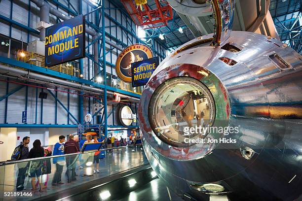 interior of the apollo/saturn v center. - nasa kennedy space center stock pictures, royalty-free photos & images
