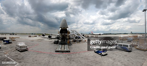 Cargo plane ready for loading Cargo plane ready for loading
