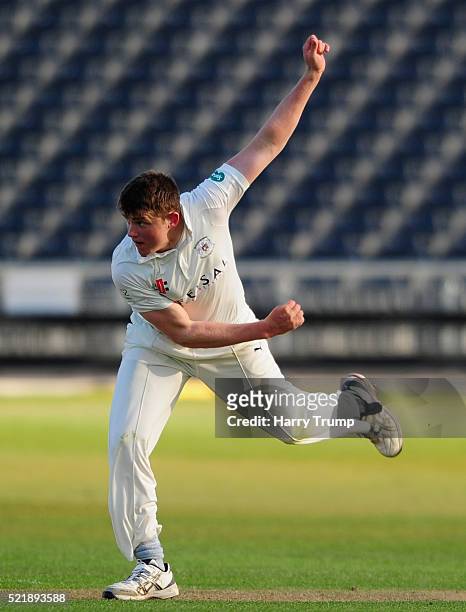 Josh Shaw of Gloucestershire during Day One of the Specsavers County Championship Division Two match between Gloucestershire and Derbyshire at The...