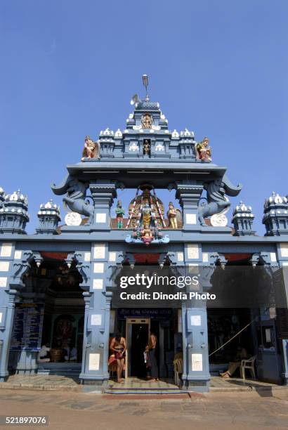 richly decorated entrance of shri krishna temple udupi karnataka - krishna stock pictures, royalty-free photos & images