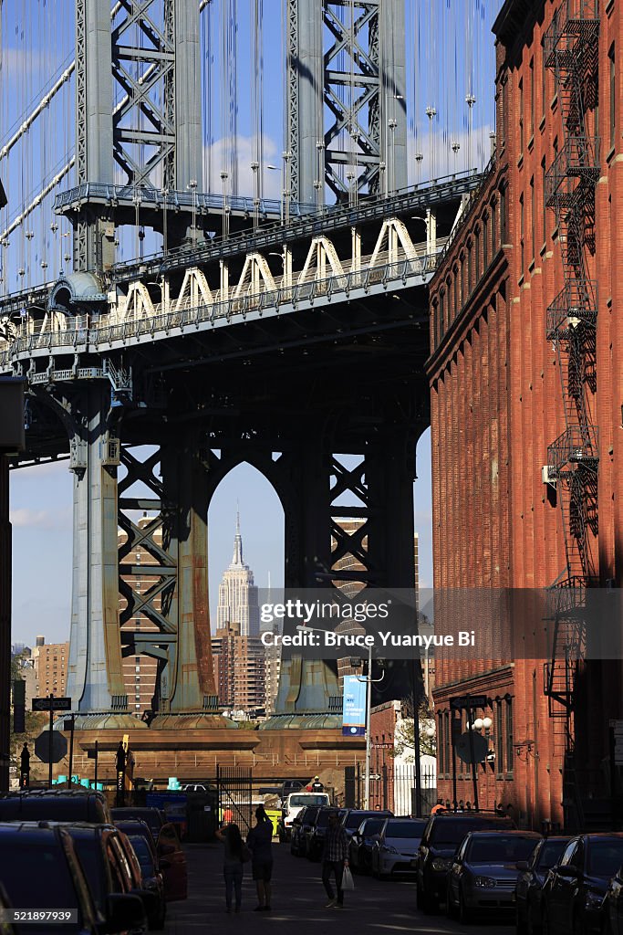 Manhattan Bridge and Empire State Building