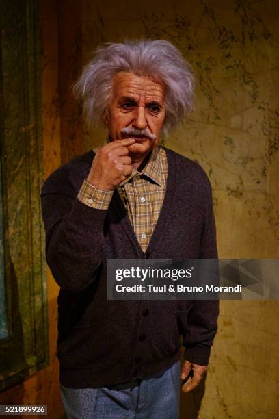 france, paris, grevin museum - albert einstein in color stock pictures, royalty-free photos & images
