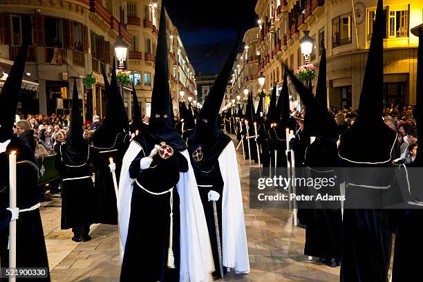 semana santa fiesta easter malaga andalucia spain - semana stock pictures, royalty-free photos & images