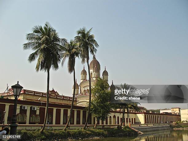 dakshineswar kali temple at kolkata, india - dakshineswar kali temple stock pictures, royalty-free photos & images