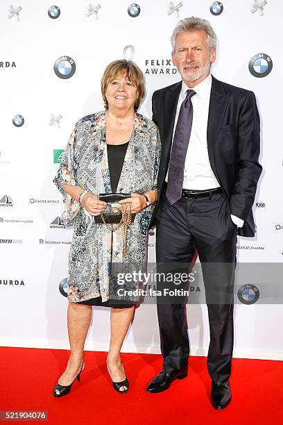 Hildegard Breitner and Paul Breitner attend the Felix Burda Award 2016 on April 17, 2016 in Munich, Germany.