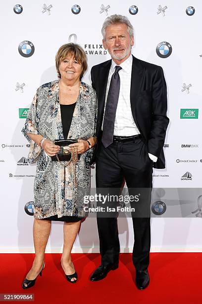 Hildegard Breitner and Paul Breitner attend the Felix Burda Award 2016 on April 17, 2016 in Munich, Germany.