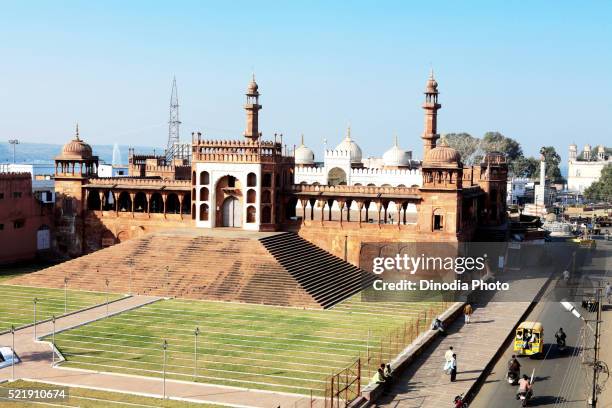 the moti masjid also known as pearl mosque built in 1860 by sikander jehan, bhopal, madhya pradesh, india - moti masjid mosque - fotografias e filmes do acervo