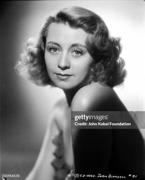 Promotional portrait of actress Joan Blondell , for Columbia Pictures, circa 1939.