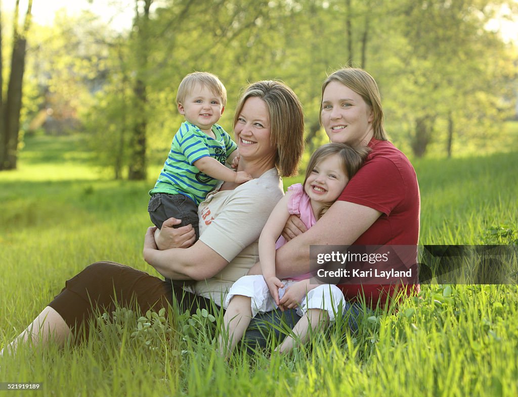 Lesbian family with 2 children