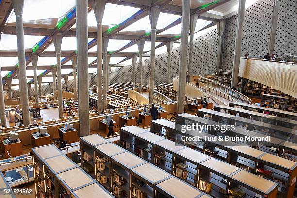 egypt, alexandria, alexandrina library - bibliothek von alexandria stock-fotos und bilder