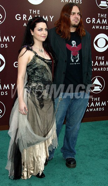 Singer Amy Lee of Evanescence and Shaun Morgan of Seether arrive to... |  WireImage | 52193166