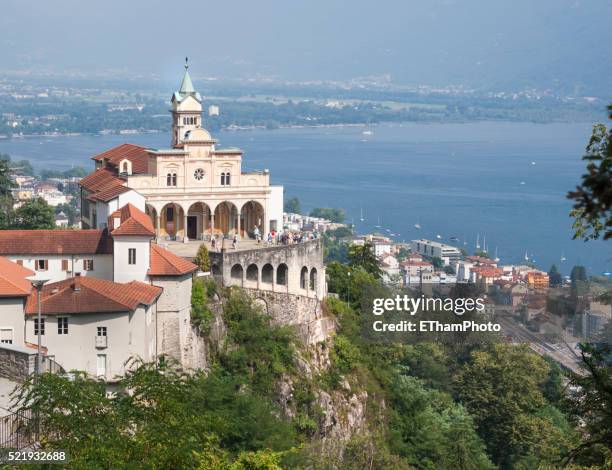 church madonna del sasso in locarno - locarno stock pictures, royalty-free photos & images