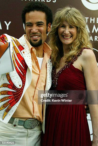 Singer/Composer Ben Harper and actress Laura Dern arrive to the 47th Annual Grammy Awards at the Staples Center on February 13, 2005 in Los Angeles,...