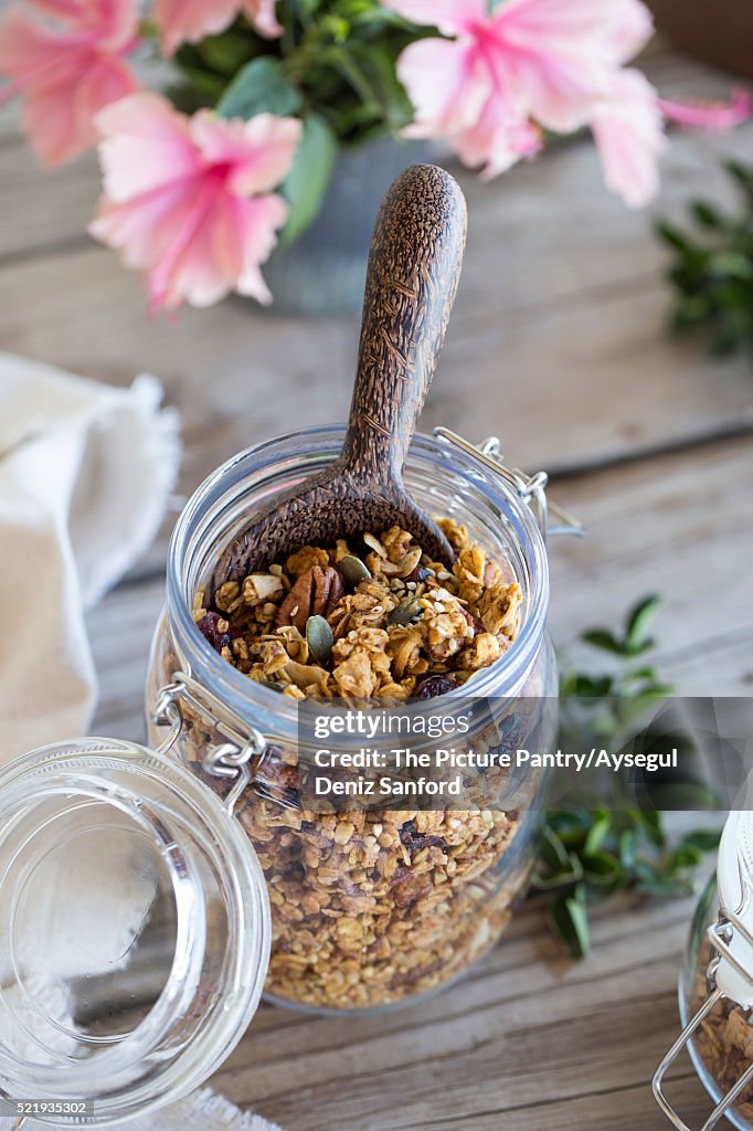 Spicy Pumpkin, Maple, and Tahini Granola