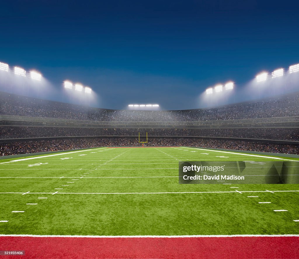 Empty football field