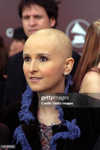 Melissa Etheridge stops at the TV Guide stage as she arrives to the 47th Annual Grammy Awards at the Staples Center February 13, 2005 in Los Angeles,...