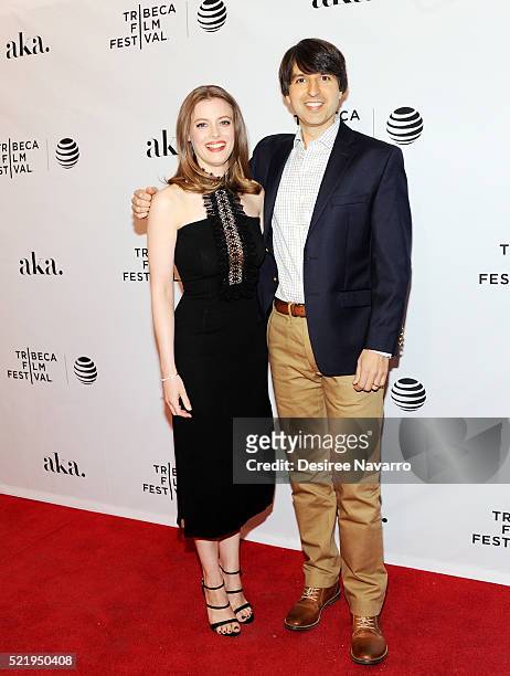 Actress Gillian Jacobs and director Demetri Marti attend 'Dean' Premiere - 2016 Tribeca Film Festival at SVA Theatre on April 16, 2016 in New York...