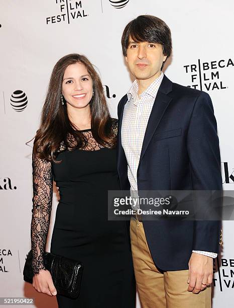Director Demetri Martin and Rachael Beame attend 'Dean' Premiere - 2016 Tribeca Film Festival at SVA Theatre on April 16, 2016 in New York City.