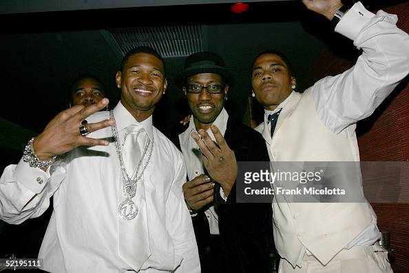 Usher, Wesley Snipes and Nelly attend Usher's Private Grammy Party ...