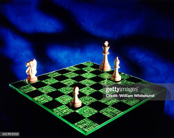 electronic chess / artificial intelligence - trapped in the web stock pictures, royalty-free photos & images