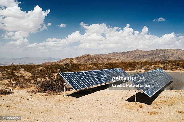 solar panels in california desert - solar energy desert stock pictures, royalty-free photos & images