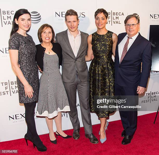 Julianna Margulies, Michelle King, Matt Czuchry, Cush Jumbo, and Robert King attend 'The Good Wife' Screening during 2016 Tribeca Film Festival at...