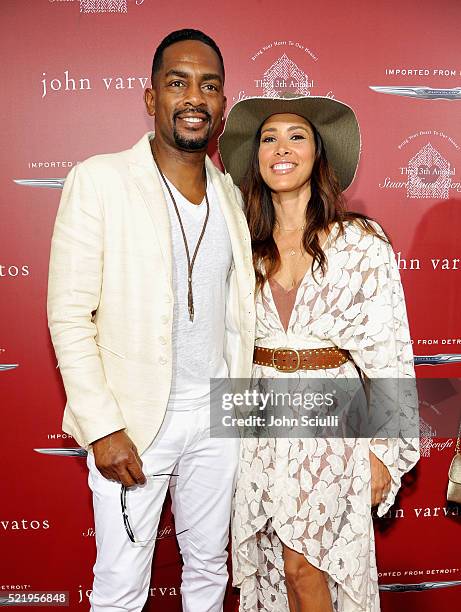 Actor Bill Bellamy and actress Kristen Baker Bellamy attend the John Varvatos 13th Annual Stuart House benefit presented by Chrysler with Kids' Tent...