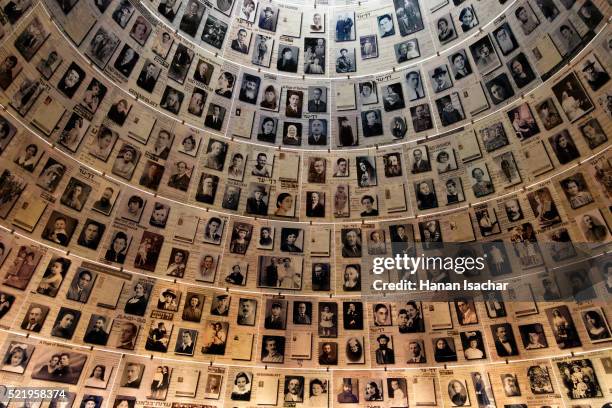 hall of names in yad vashem - yad vashem stock pictures, royalty-free photos & images