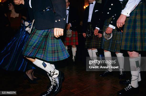 scottish dancing at hunt ball - kilt stock pictures, royalty-free photos & images